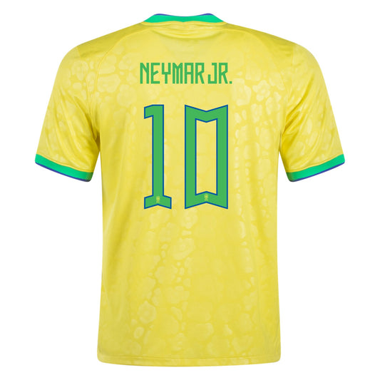 Neymar Jr #10 Brazil Home Soccer Jersey 2022/23