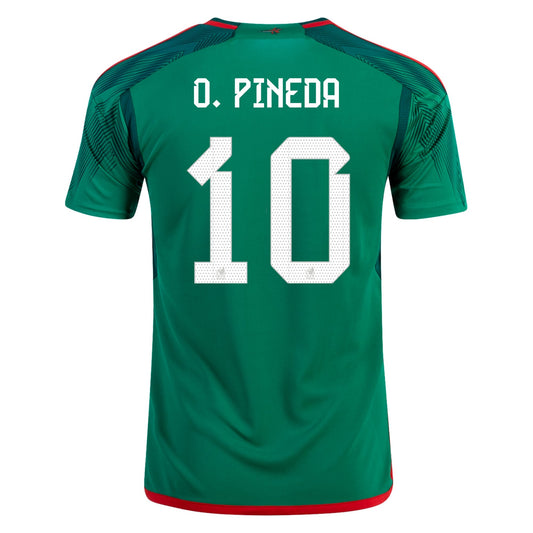 O Pineda #10 Mexico Home Soccer Jersey 2022/23