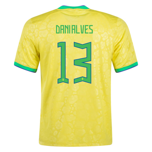 Dani Alves #13 Brazil Home Soccer Jersey 2022/23