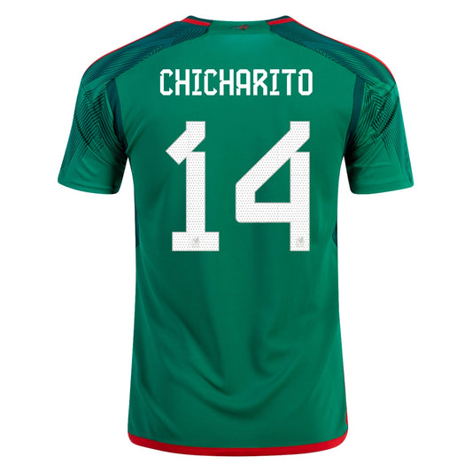 Chicharito #14 Mexico Home Soccer Jersey 2022/23