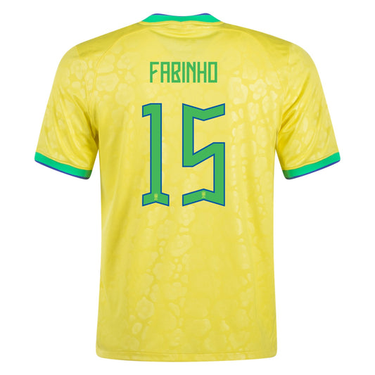 Fabinho #15 Brazil Home Soccer Jersey 2022/23