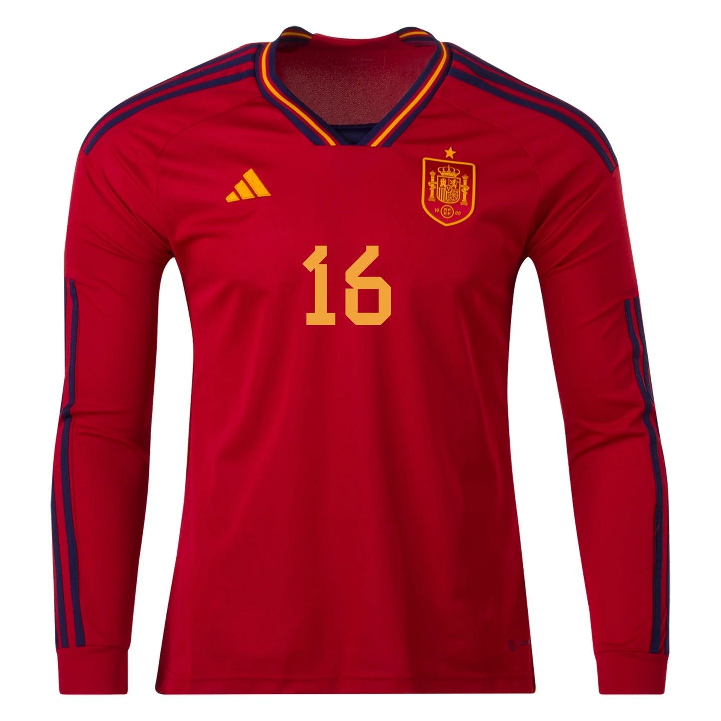 Rodrigo #16 Spain Home Long Soccer Jersey 2022/23