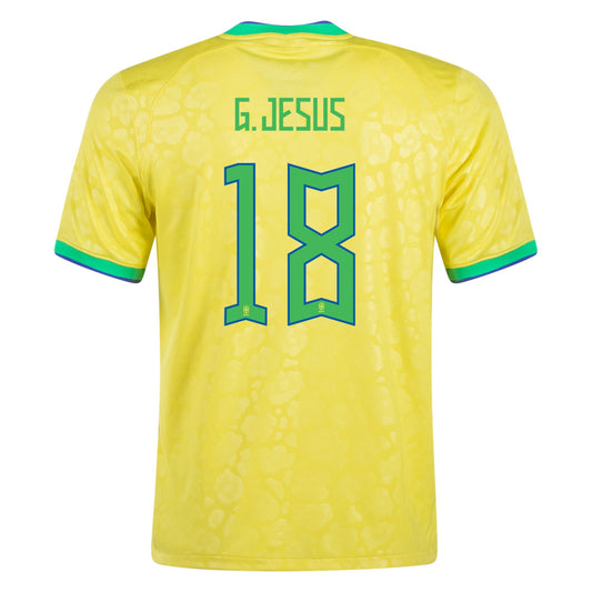 G Jesus #18 Brazil Home Soccer Jersey 2022/23