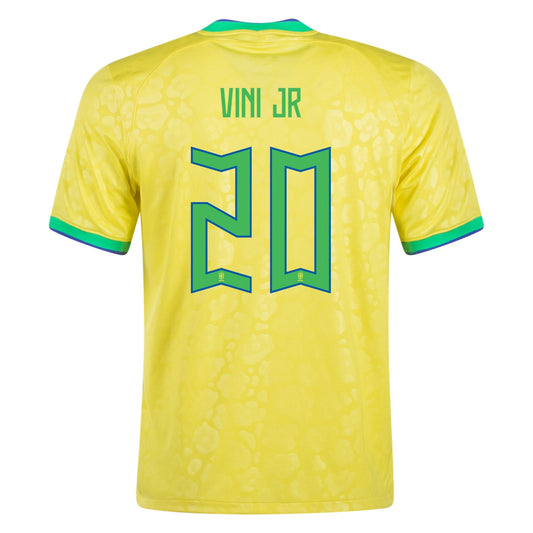 Vini Jr #20 Brazil Home Soccer Jersey 2022/23