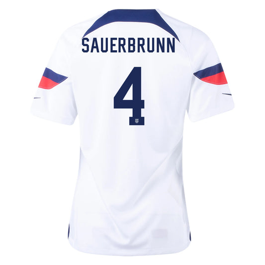 Sauerbrunn #4 USA Home Women Soccer Jersey 2022/23