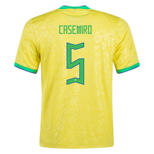 Casemiro #5 Brazil Home Soccer Jersey 2022/23