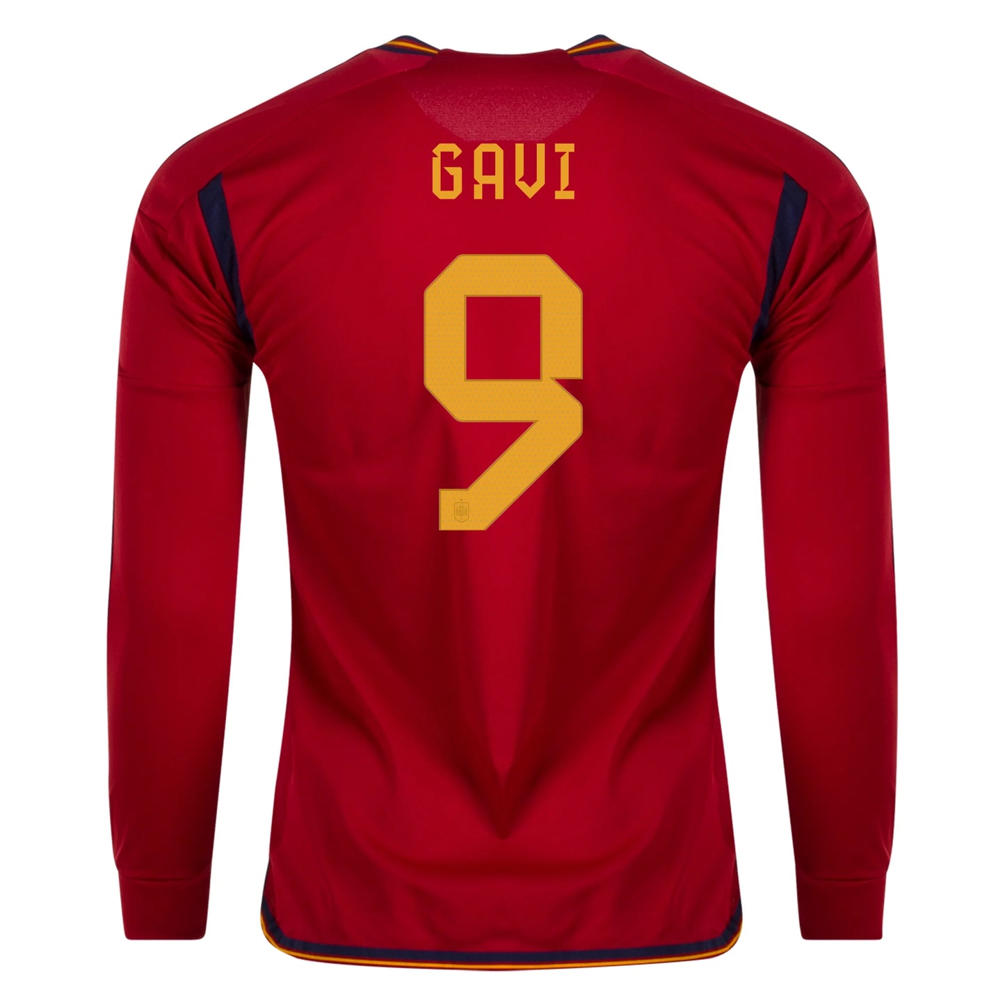 Gavi #9 Spain Home Long Soccer Jersey 2022/23