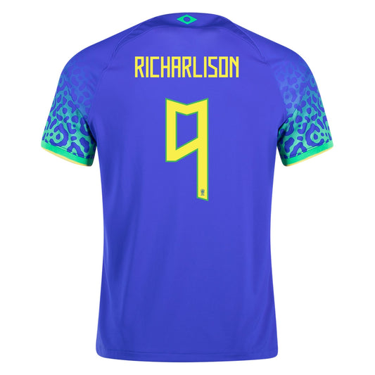 Richarlison #9 Brazil Away Soccer Jersey 2022/23