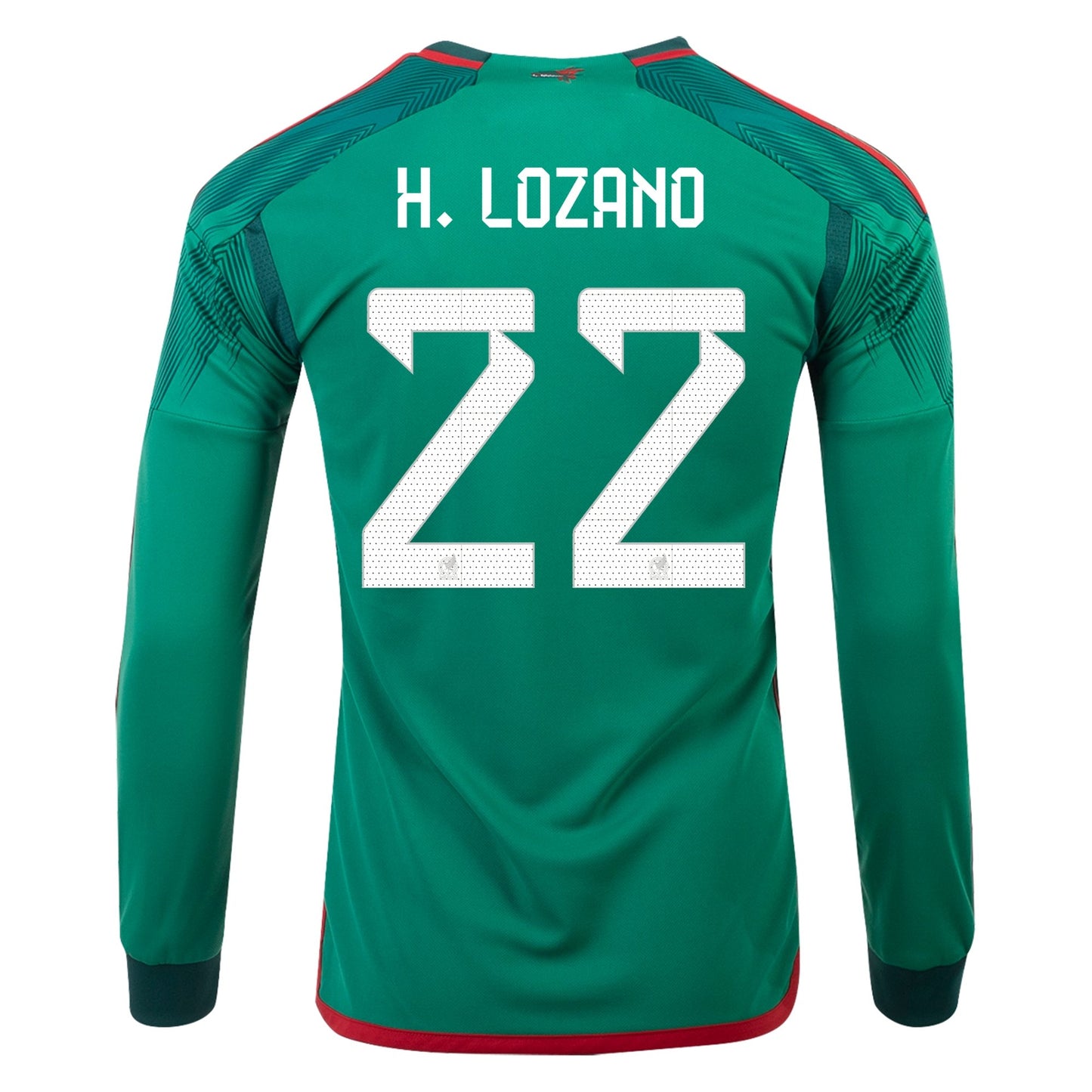 H Lozano #22 Mexico Home Long Soccer Jersey 2022/23