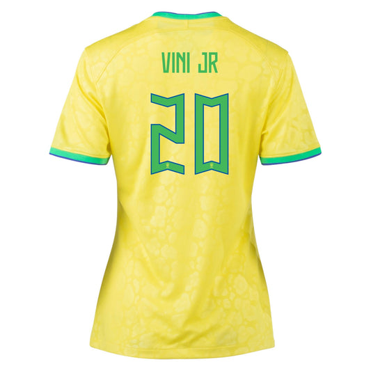 Vini Jr #20 Brazil Home Women Soccer Jersey 2022/23